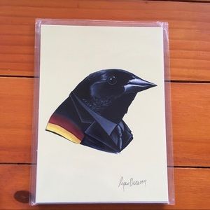 Nachtkrapp German Blackbird Crow Print Berkley